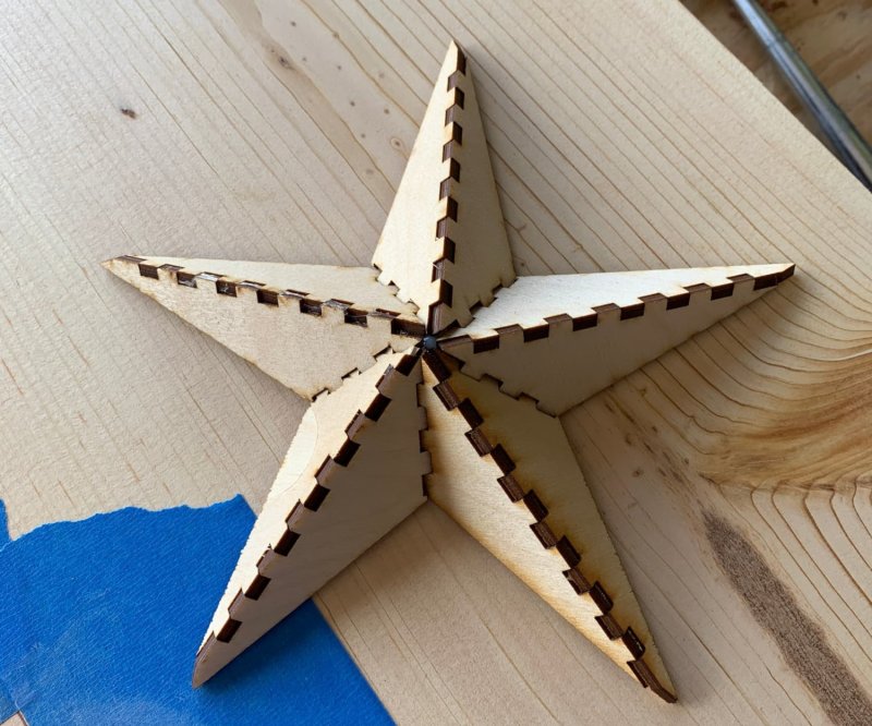 Laser Cut 3D Star