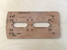 Laser Cut Freebord mounting hole template