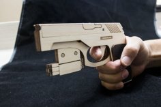 Laser Cut Rubber Band Gun