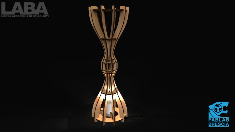 Laser Cut Hourglass lamp