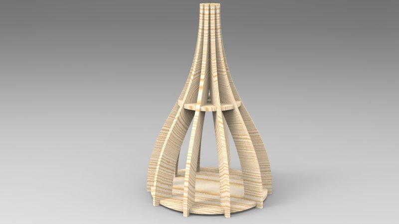 Laser Cut Hourglass lamp