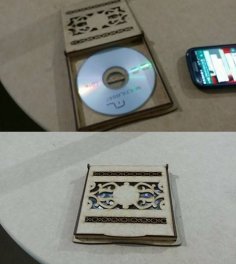 CD cover template Laser cut Free Vector