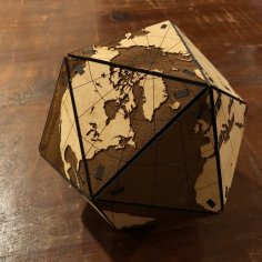 Laser Cut Dymaxion Globe – Optimized For Glowforge