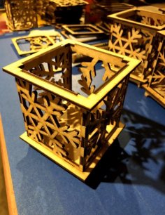 Laser Cut  Snowflake Votive Holder.