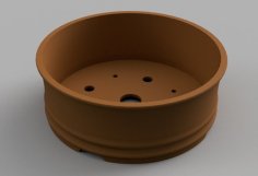 Bonsai Pot Circular With Bottom Lips – No Support Print 3D Printer Model