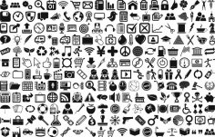 Universal icons Vector Free Vector