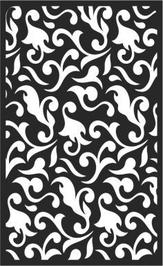Black and white floral seamless pattern Free Vector