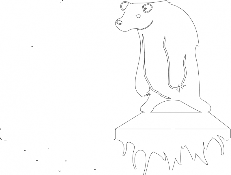 Arquivo dxf do urso