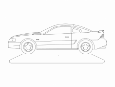 File dxf Mustang