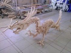 Puzzle 3D z drewnianym dinozaurem