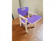 Children’s Chair 9mm Vector plan Free Vector