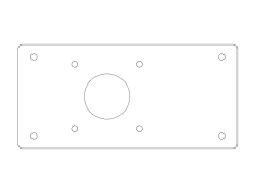 belt-motor-mount-90mm-motor dxf File