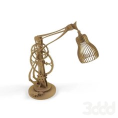 Laser Cut Mechanical Gear Drive Wooden Light