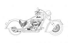 Indyjski motocykl plik dxf