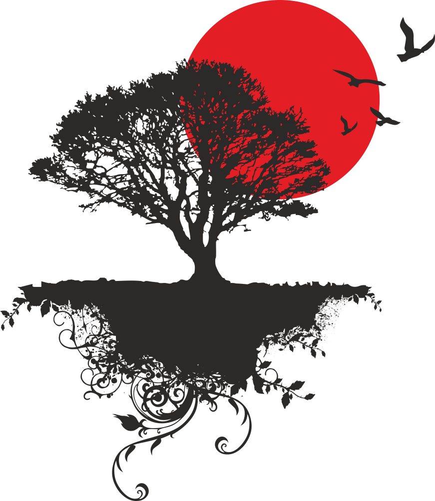 векторное искусство японского дерева