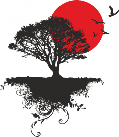 Arte vettoriale albero giapponese