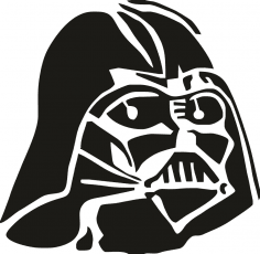 Darth Vader Stencil Vektör