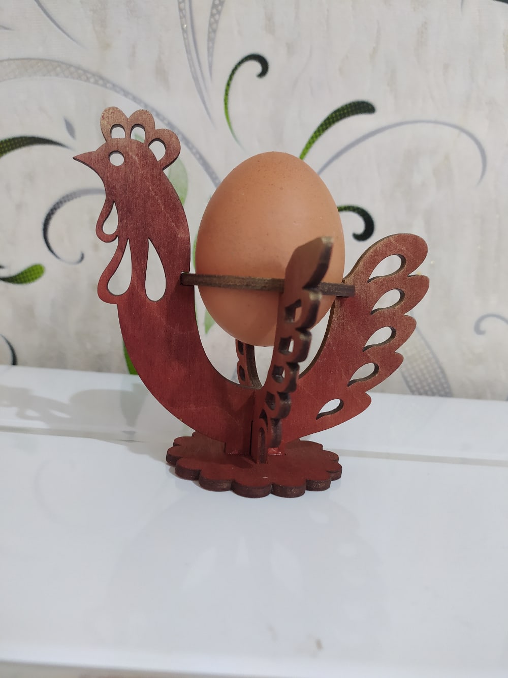 Laser Cut Wooden Easter Egg Stand Party Decoration Free Vector