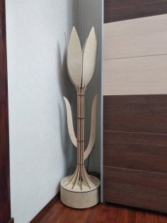 Lámpara de pie de tulipán decorativa cortada con láser