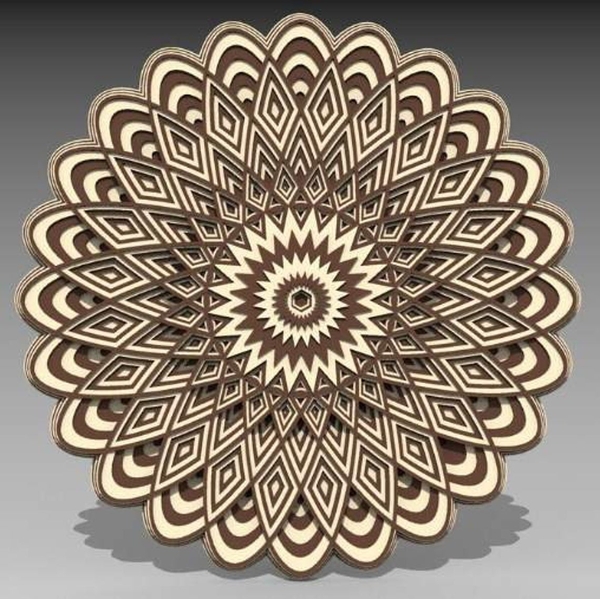 Download Laser Cut Multilayer 3d Mandala Dxf File Free Download 3axis Co