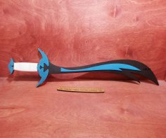 Espada de juguete cortada con láser