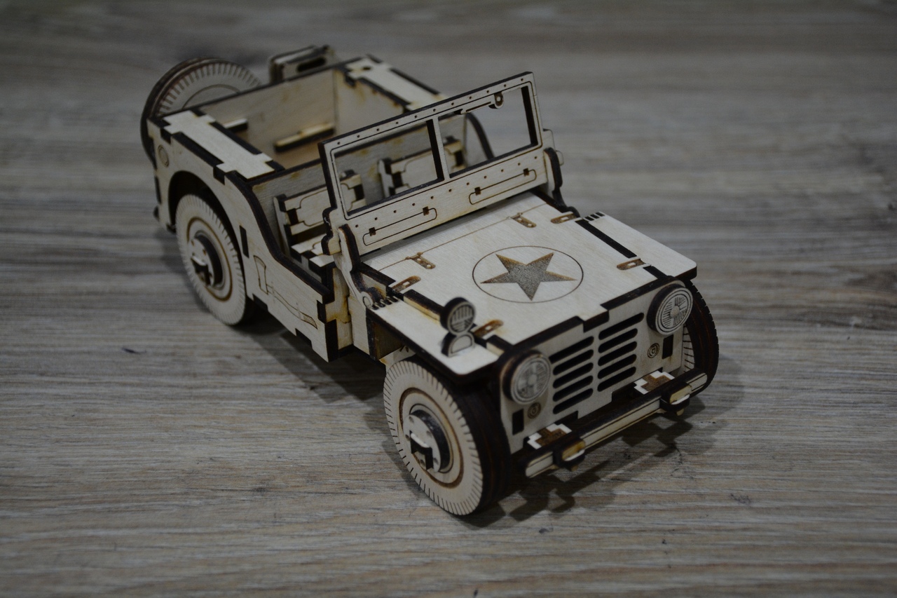 Laser Cut Jeep Free Vector