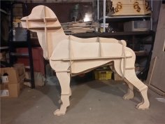 Plantilla CNC 3D de perro boxer cortado con láser