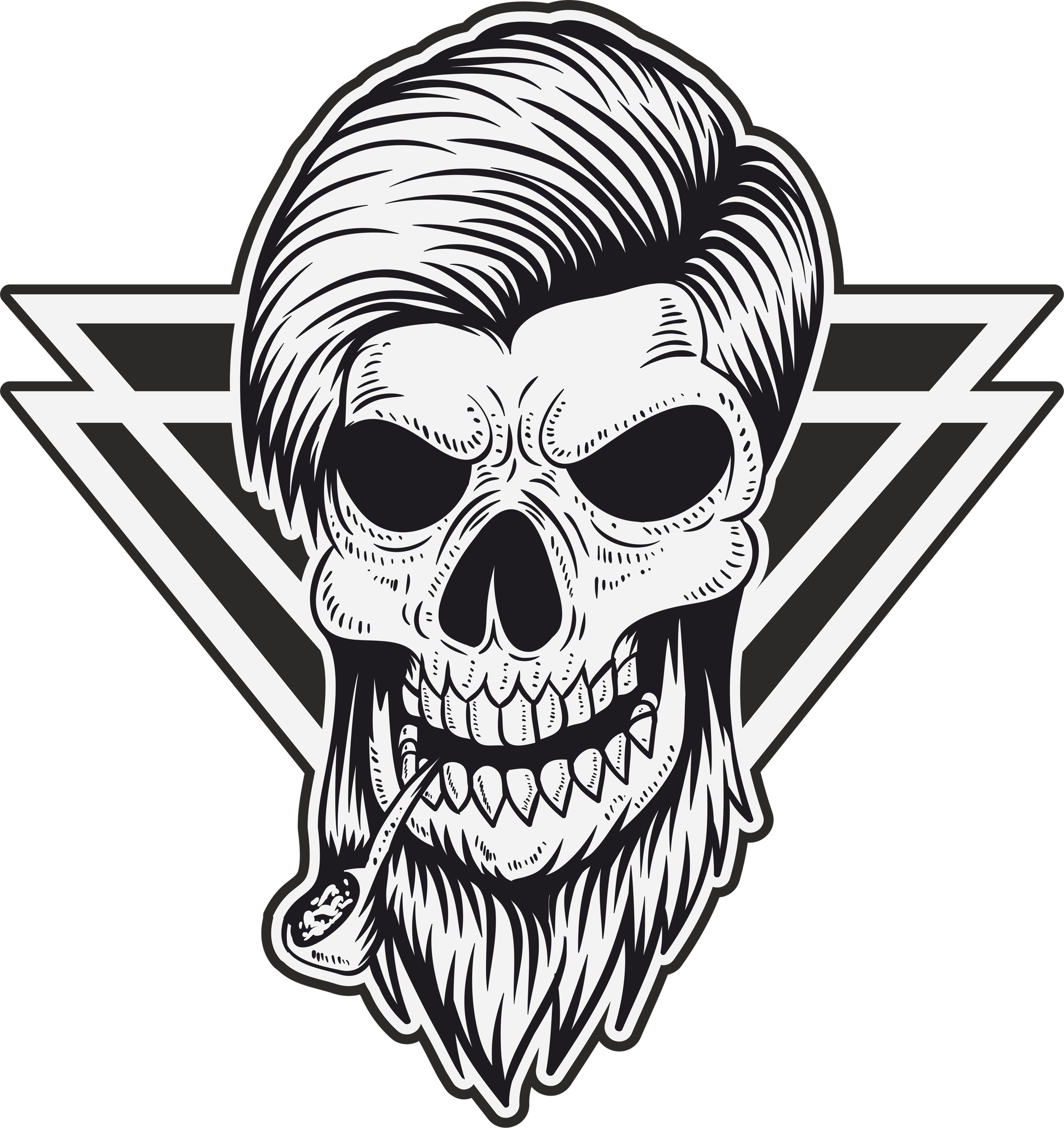 Smoke Skull Vector  Free Vector  cdr Download 3axis co