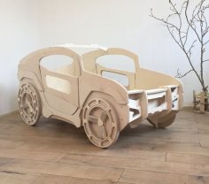 Laser Cut Jeep Bed for Kids Room Free Vector
