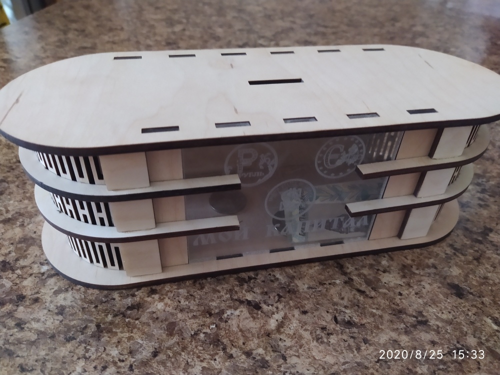 Laser Cut Wooden Piggy Bank Template Free Vector