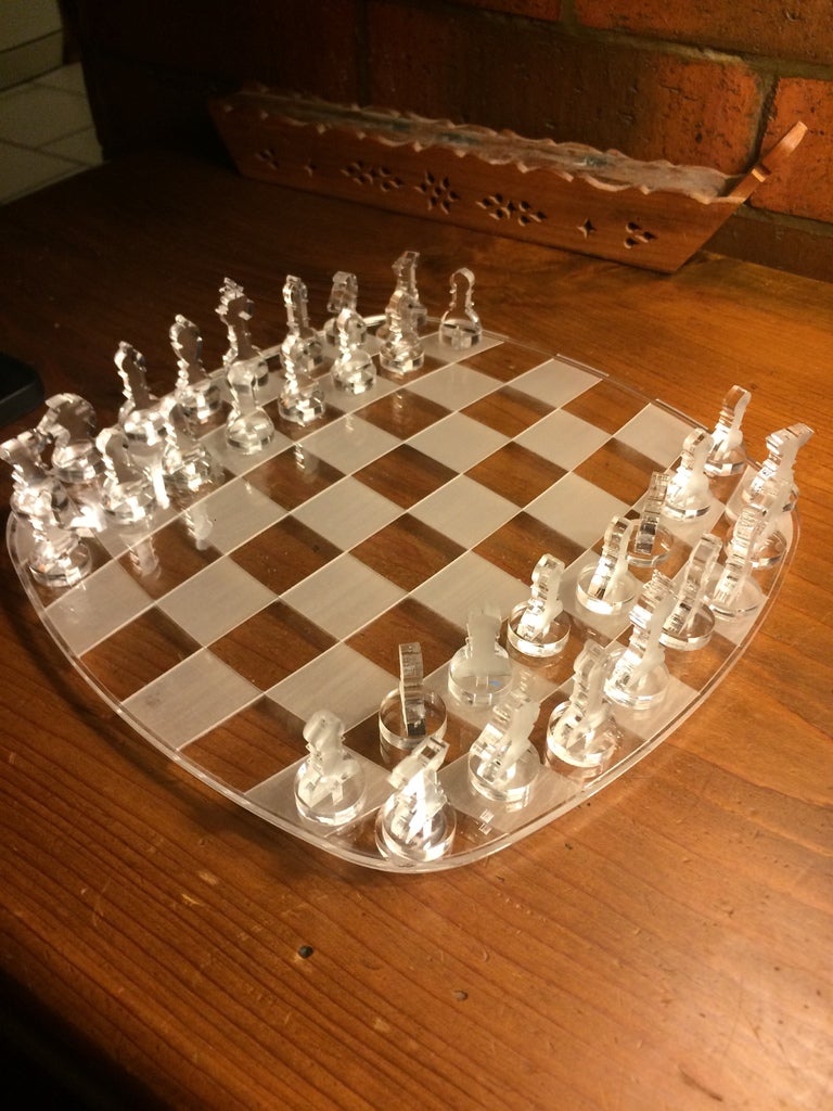 Лазерная резка шахматной игры Акрил 5мм