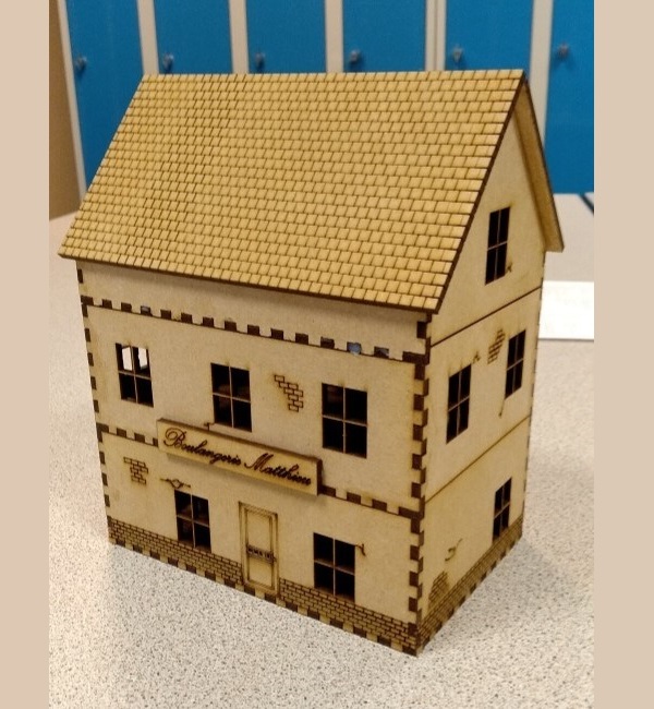 Laser Cut Textured Building 3D Puzzle SVG File