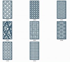 Decorative Panels Screens Patterns DXF File