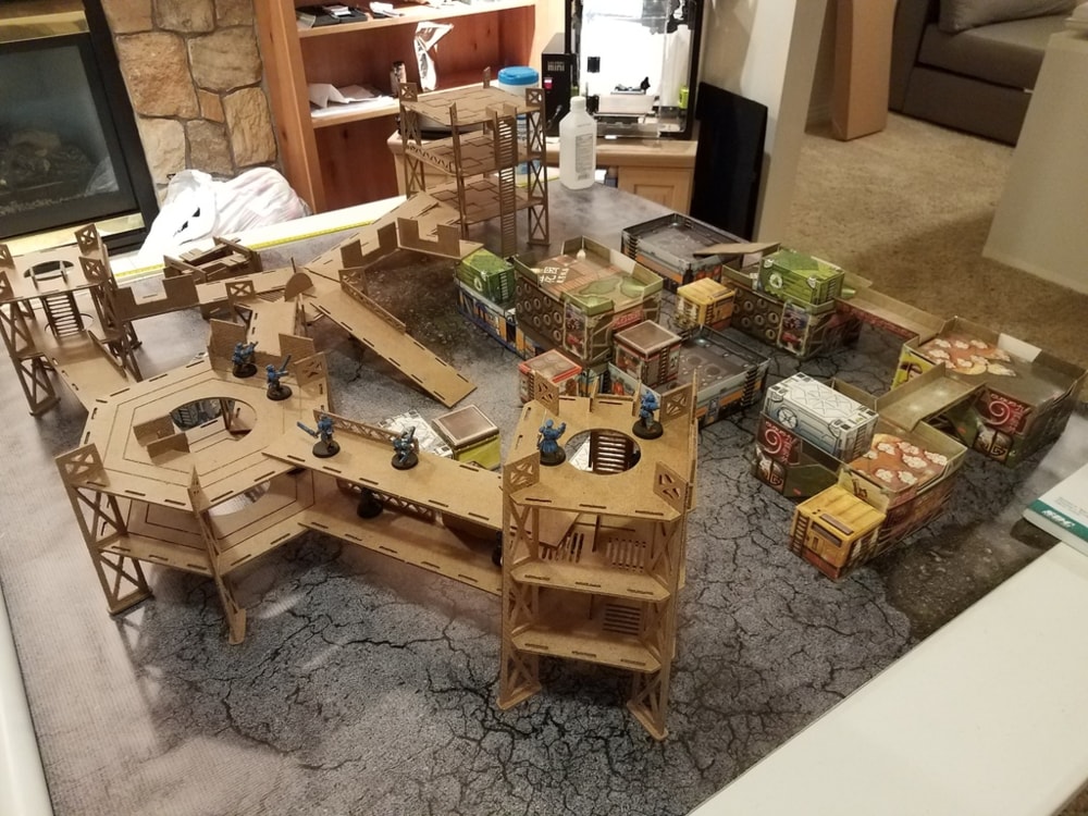 Laser Cut Industrial Terrain DXF File