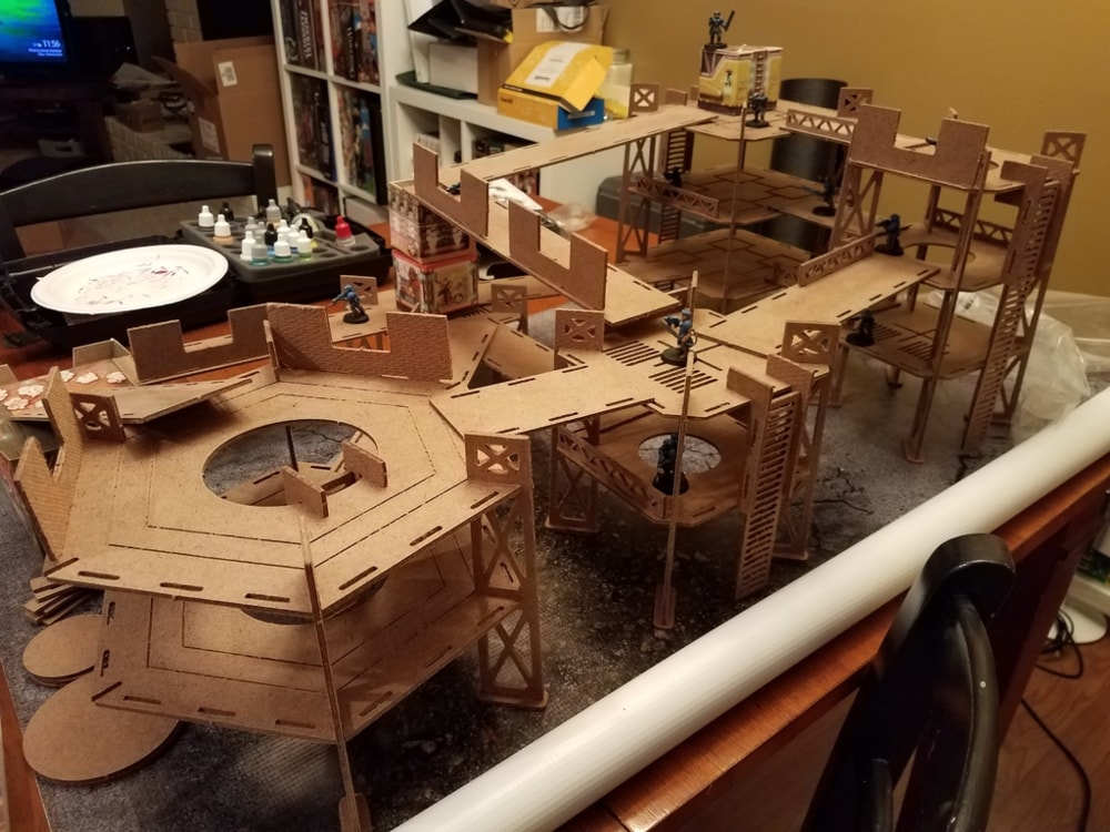 Laser Cut Industrial Terrain DXF File