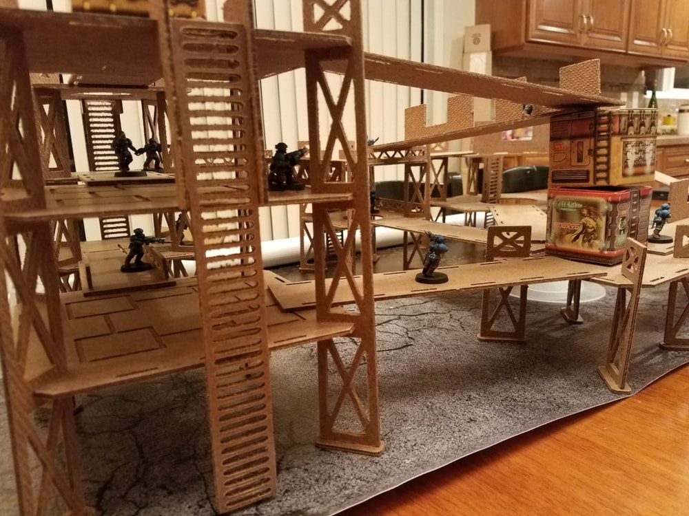 Laser Cut Industrial Terrain DXF File