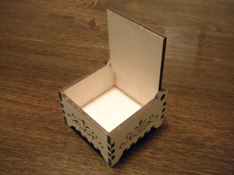 Laser Cut Trinket Box DXF File