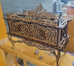 Laser Cut Wooden Jewelry Box 3mm Free Vector