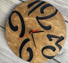 Laser Cut Wood Wall Clock Free Vector