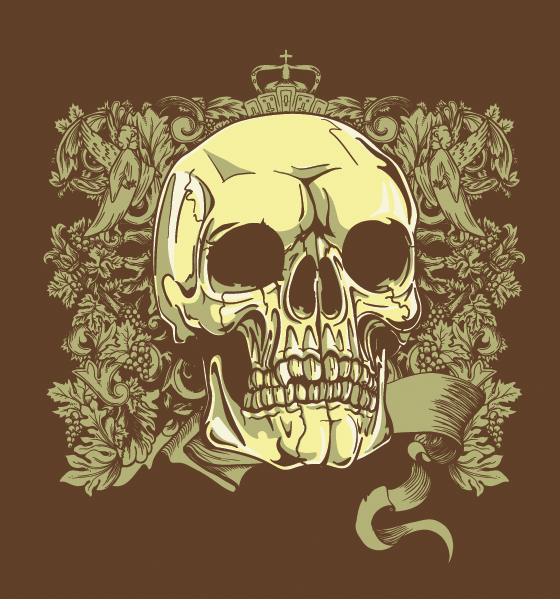 Skull T Shirt Graphic Design Free Vector