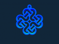 File stl della catena chiave dell'emblema celtico di Mabinogi