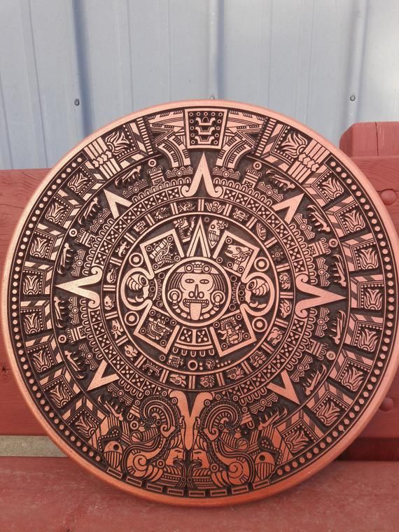 Modello di taglio laser calendario azteco