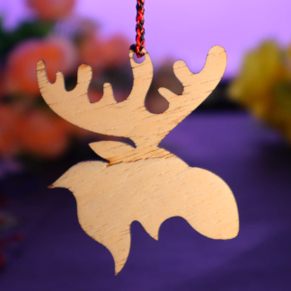 Laser Cut Moose Head Ornament Unfinished Craft Wood Holiday Decor Free Vector