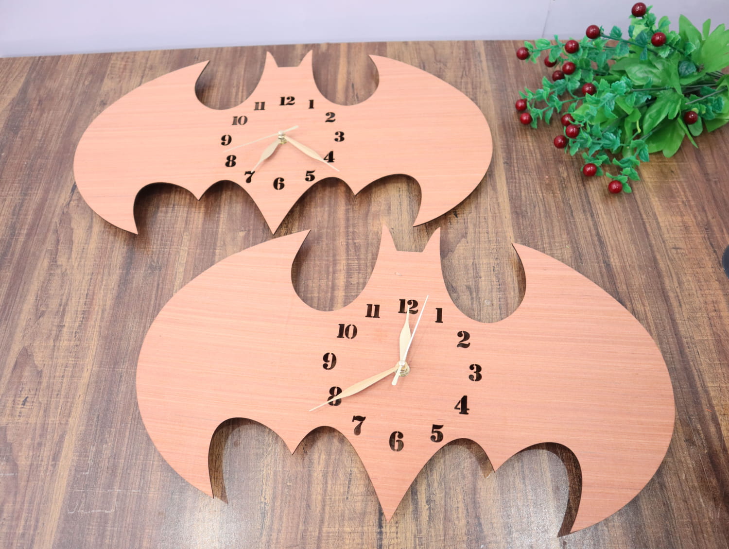 Laser Cut Batman Wooden Wall Clock CDR File