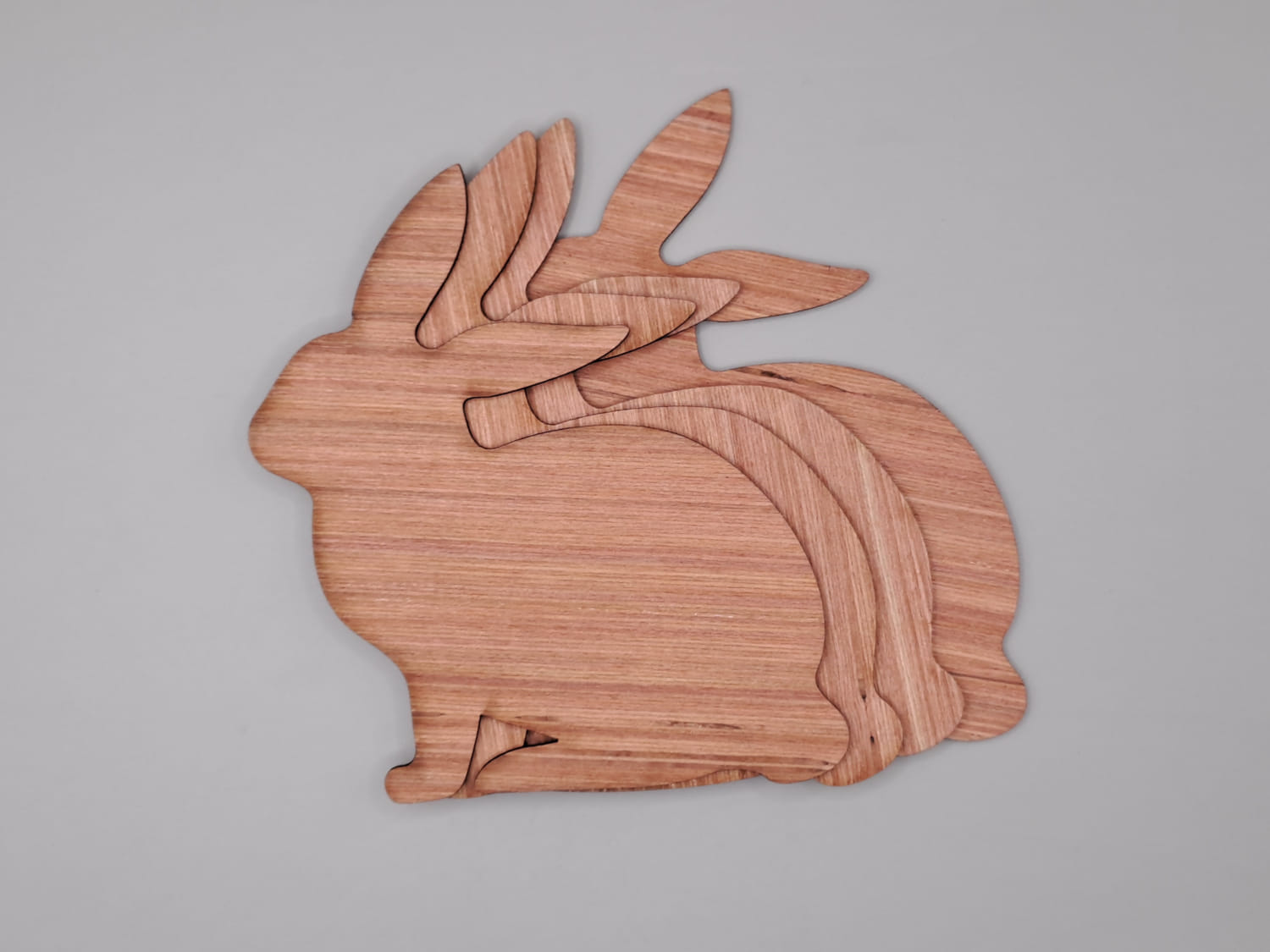 Laser Cut Wooden Bunny Craft Shape Free Vector