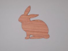 Laser Cut Wooden Bunny Craft Shape Free Vector