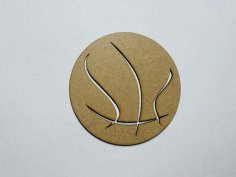 Laser Cut Wood Basketball Cutout Shape Free Vector