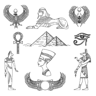 Egyptian Motifs DXF File