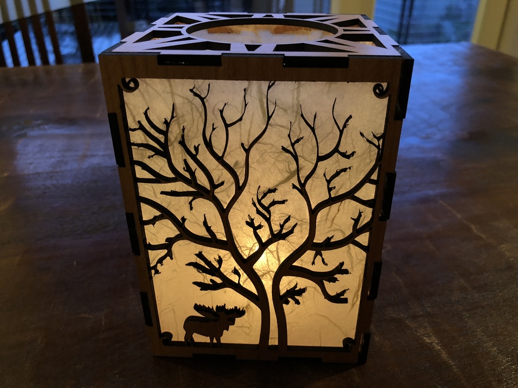 Laser Cut Wooden Candle Holder SVG File