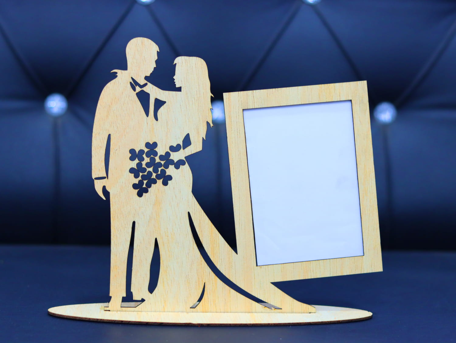 Laser Cut Wedding Photo Frame 3mm Free Vector